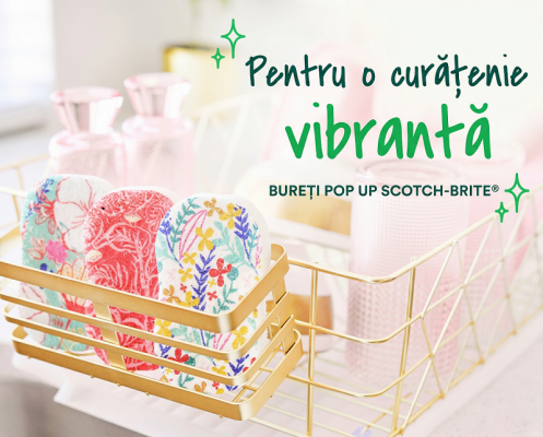 Bureti vase pop-up Scotch-Brite 3M, 3 bucati/pachet